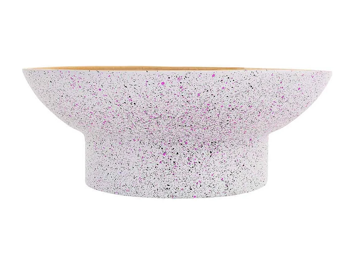 Centro de mesa em bambu bege D30x10h cm