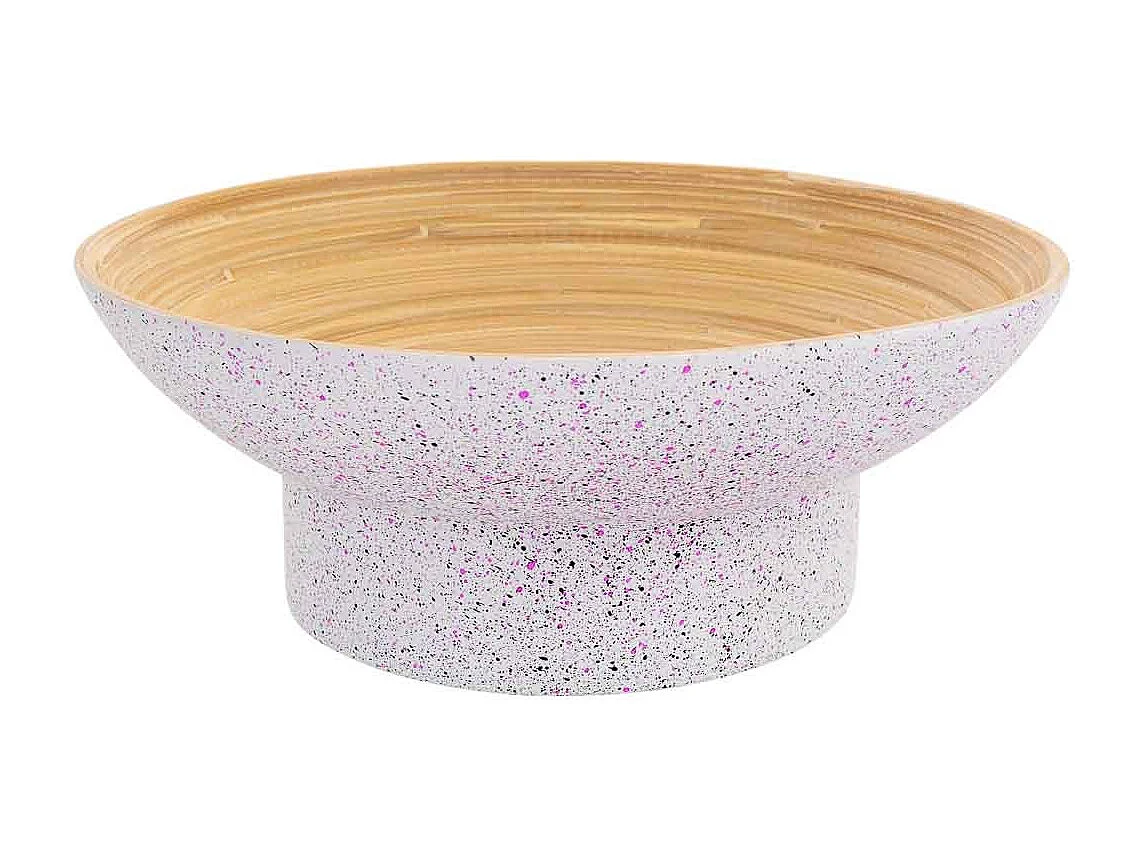 Centro de mesa de bambú beige D30x10h cm