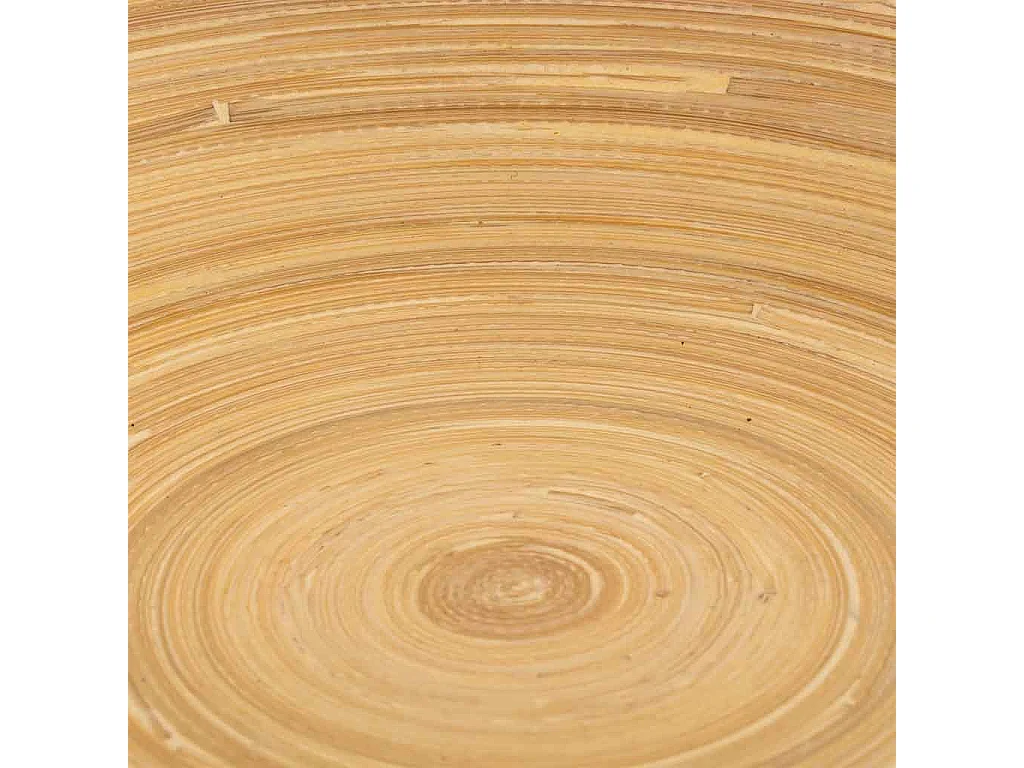 Centro de mesa de bambú beige D30x10h cm