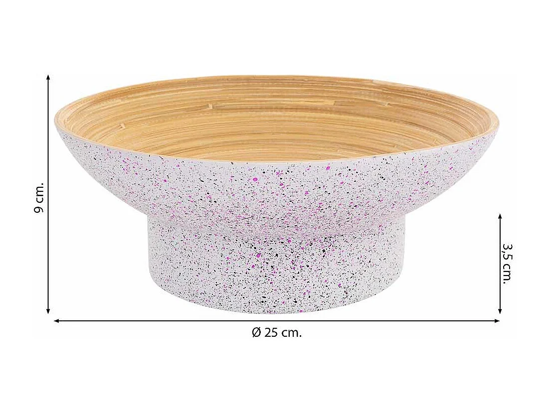 Centre de table en bambou beige D30x10h cm