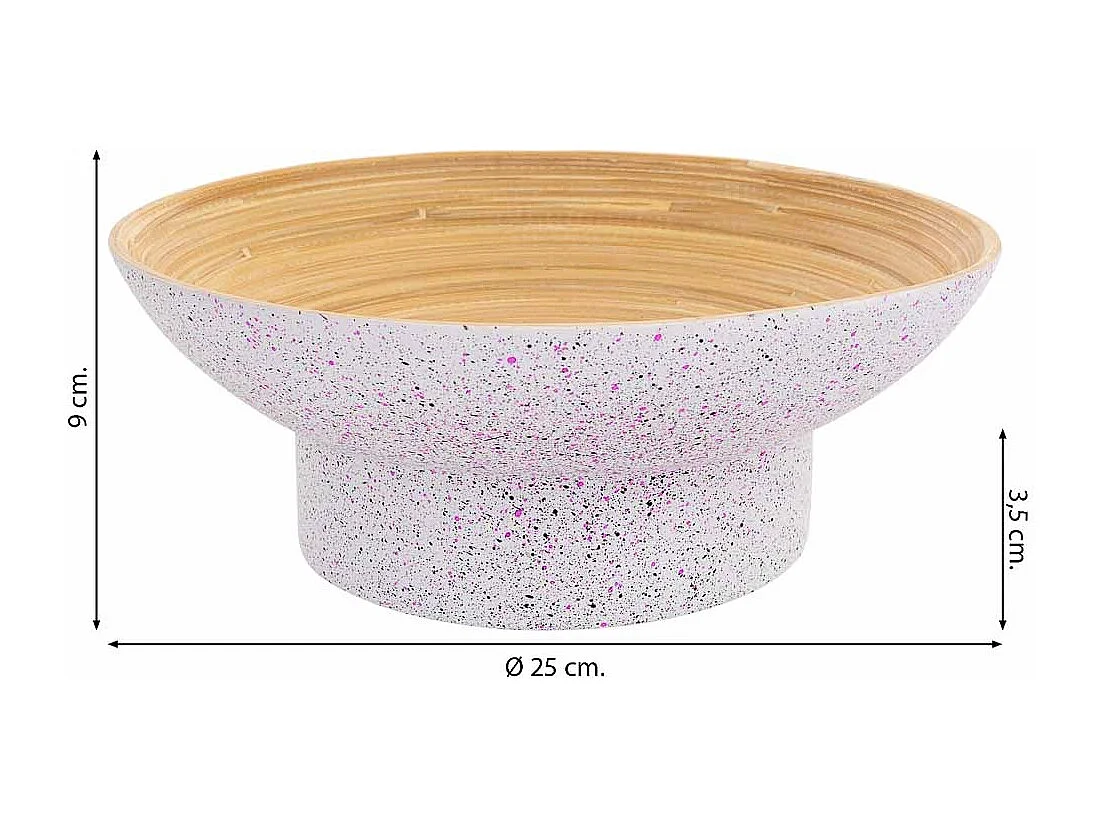 Tafelaufsatz aus Bambus, beige D30x10h cm