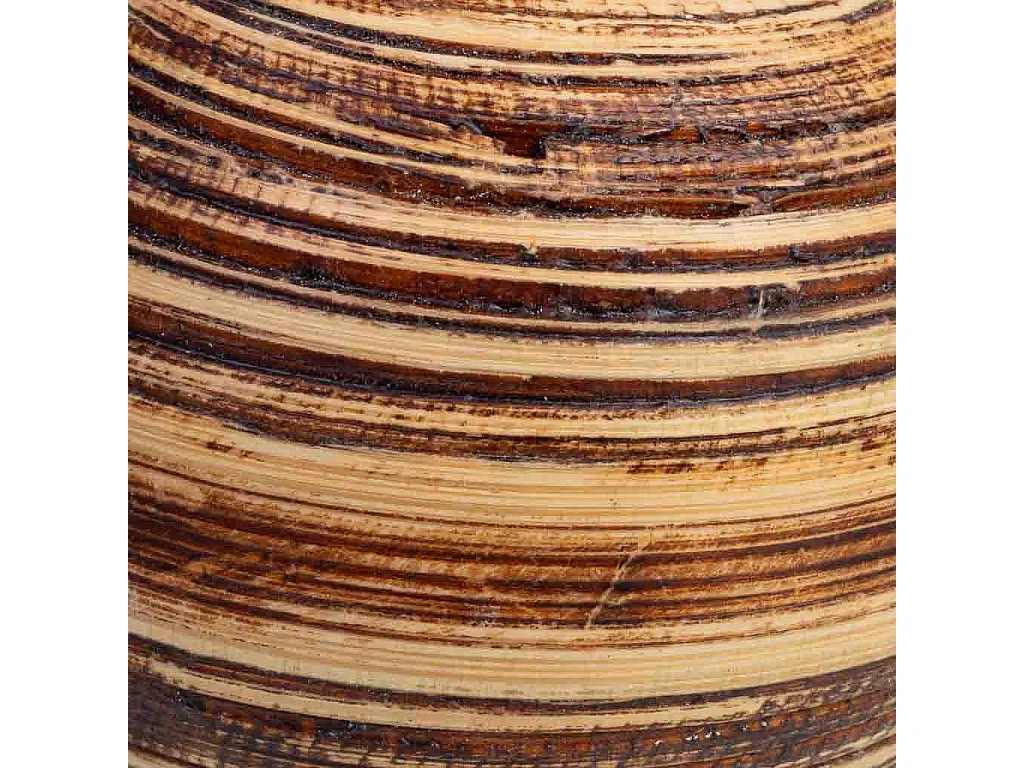 Ensemble plateau et 3 bougeoirs en bois de bambou marron 33x13x3h cm