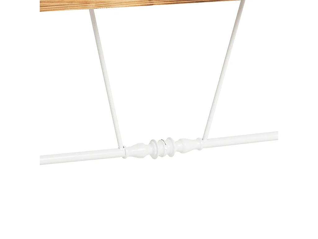 Recibidor de madera y metal lacado 106x40x76,5h cm - Blanco