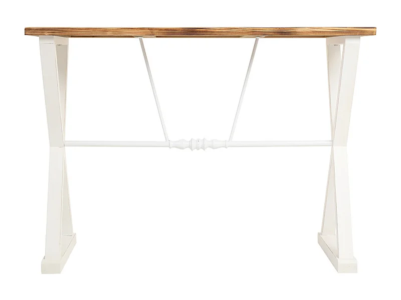 Recebedor de madeira e metal lacado branco 106x40x76,5h cm