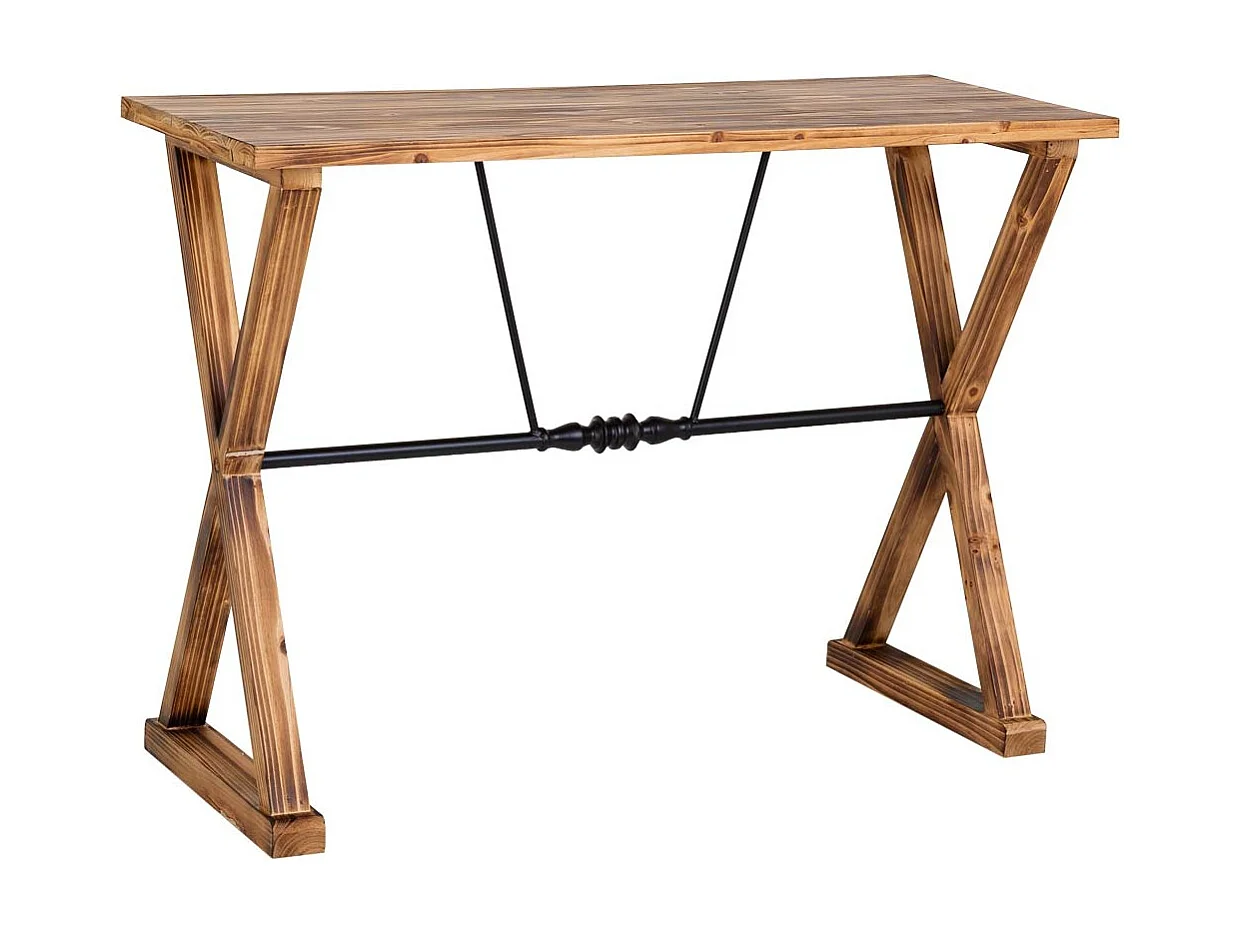 Flurkommode aus Holz und Metall, 106x40x76,5h cm