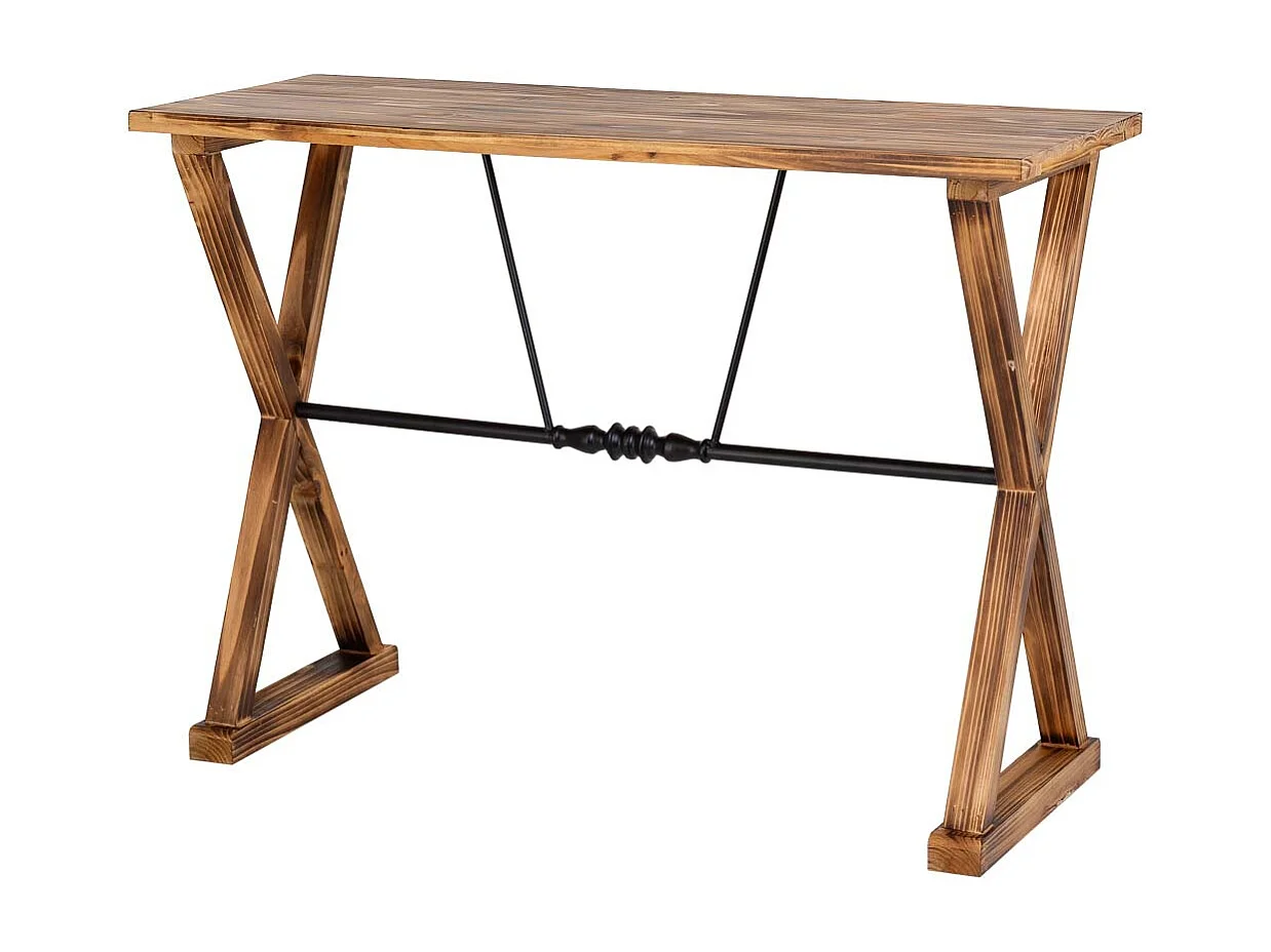 Flurkommode aus Holz und Metall, 106x40x76,5h cm