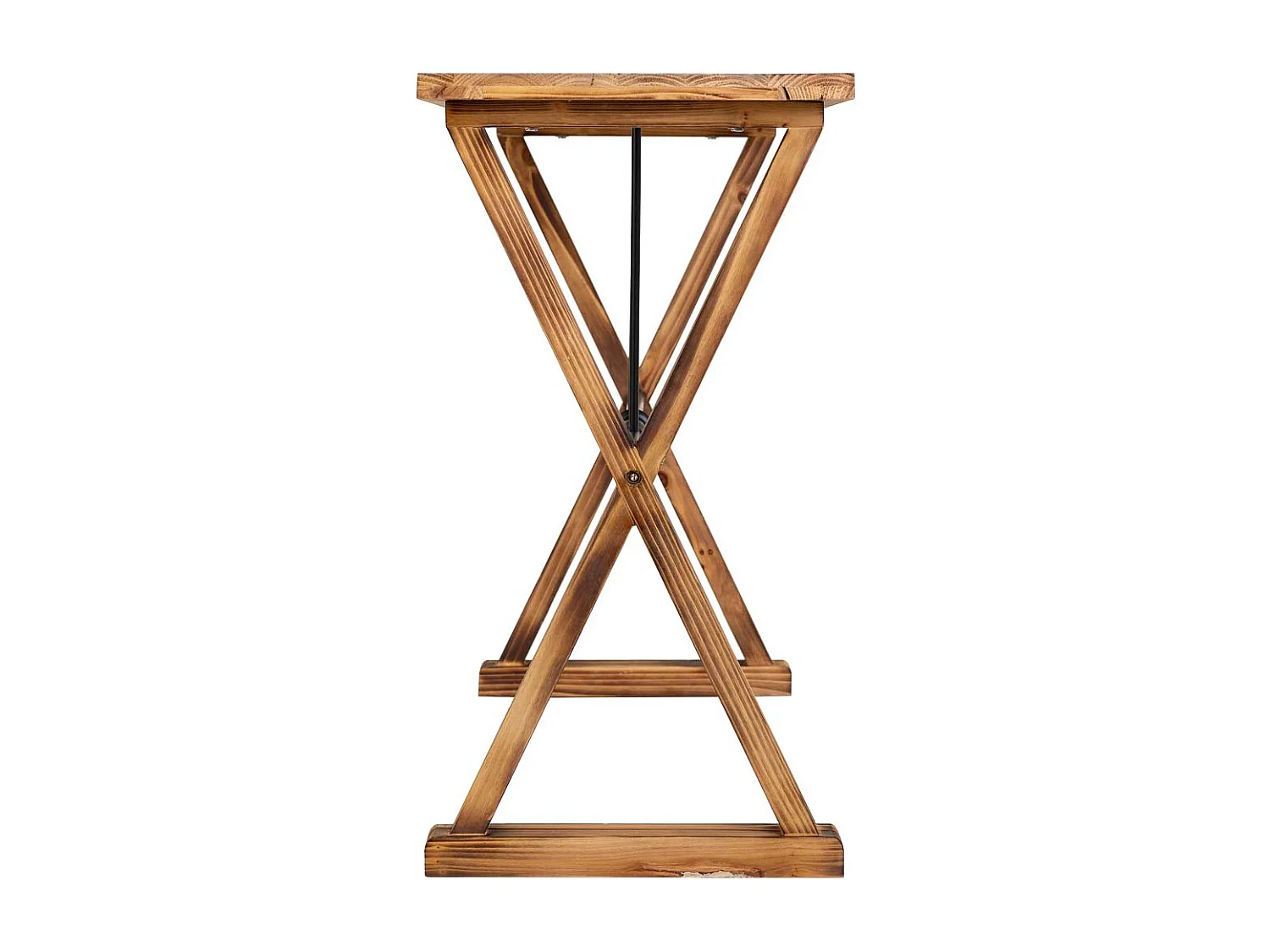 Recebedor de madeira e metal 106x40x76,5h cm