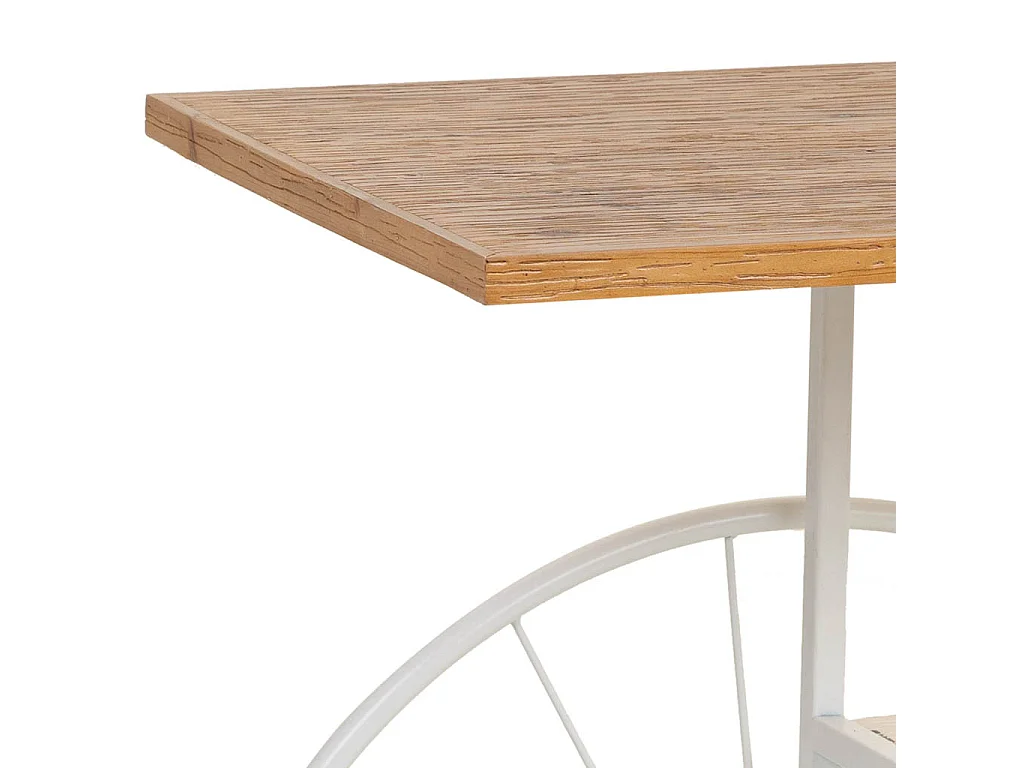 Eingangsmöbel aus Holz und Metall, weiß, 120x42x78h cm