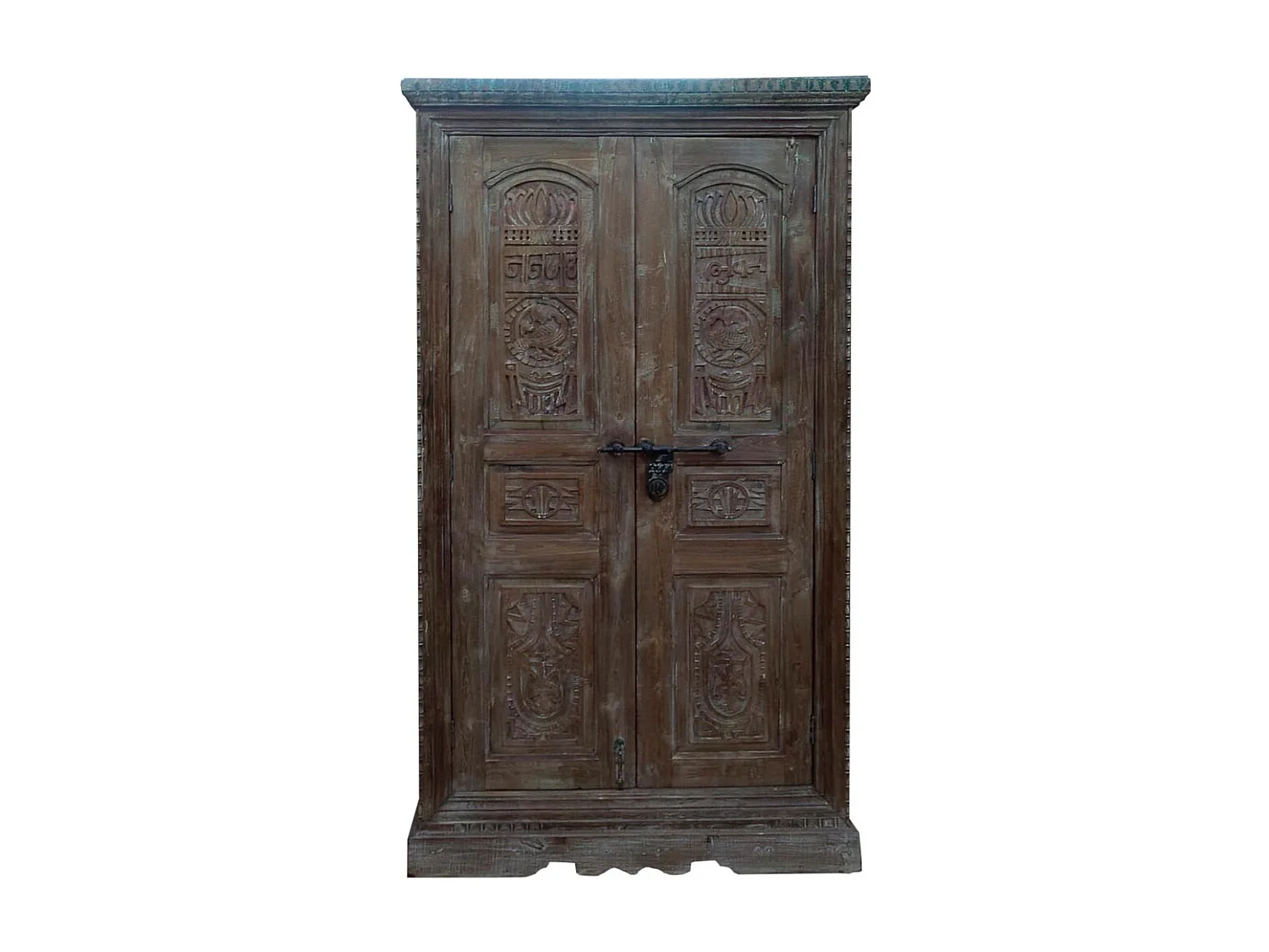 Armário de madeira marrom 121x45x220