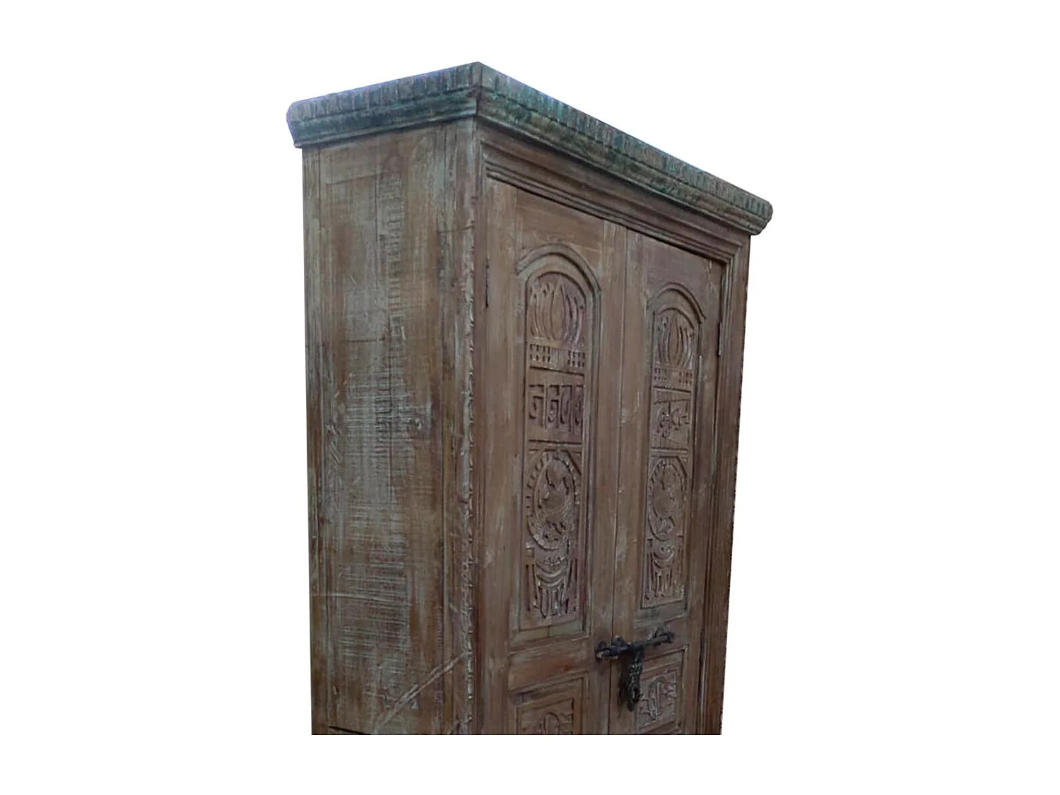 Armário de madeira marrom 121x45x220