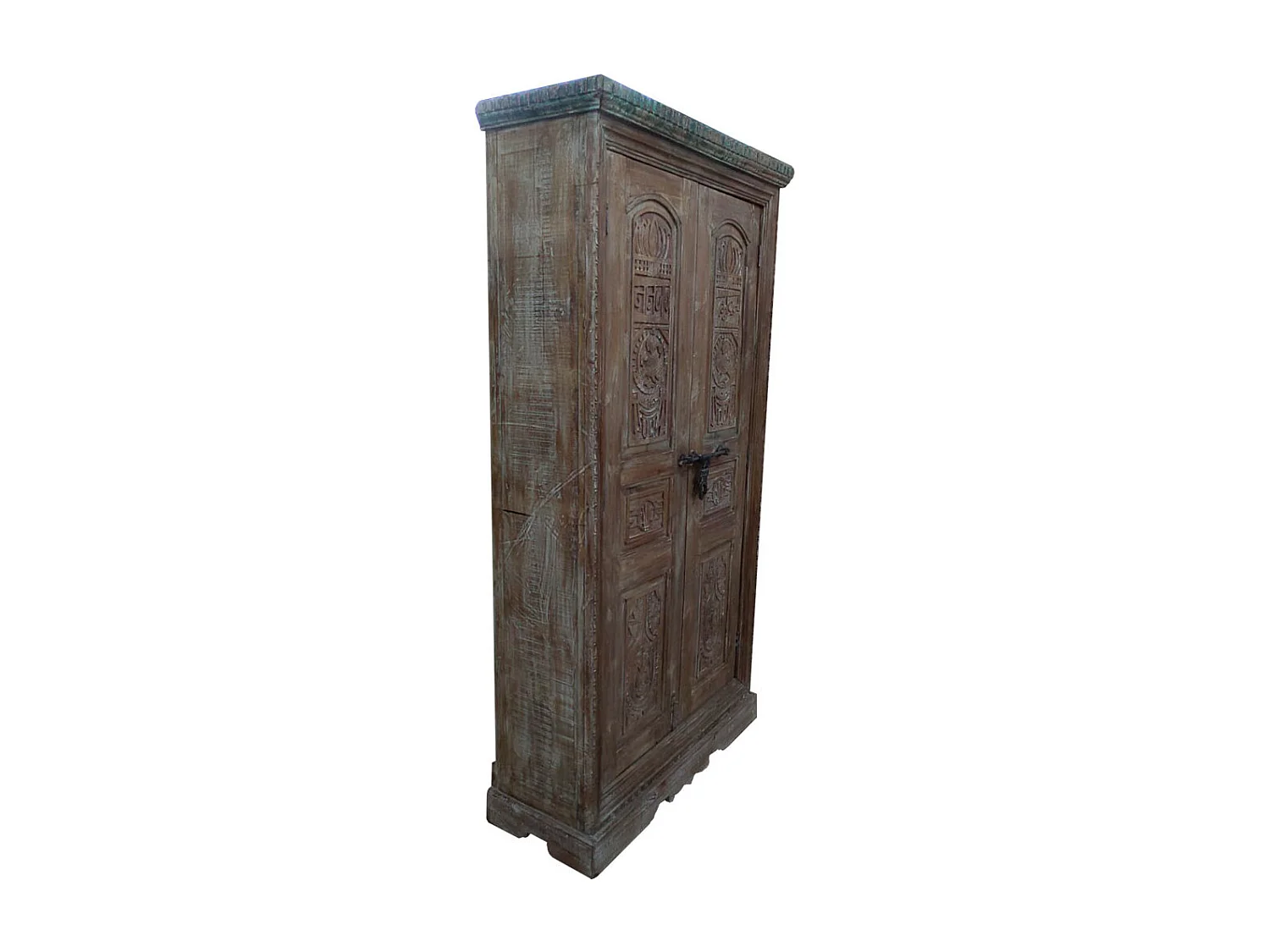 Armário de madeira marrom 121x45x220