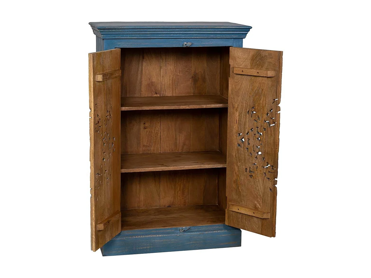 Holzkleiderschrank 80x40x120 blau