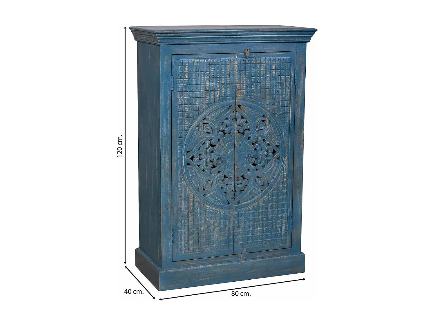 Holzkleiderschrank 80x40x120 blau