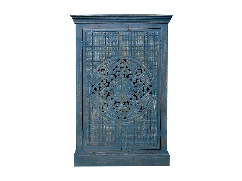 Armario de madera 80x40x120 azul