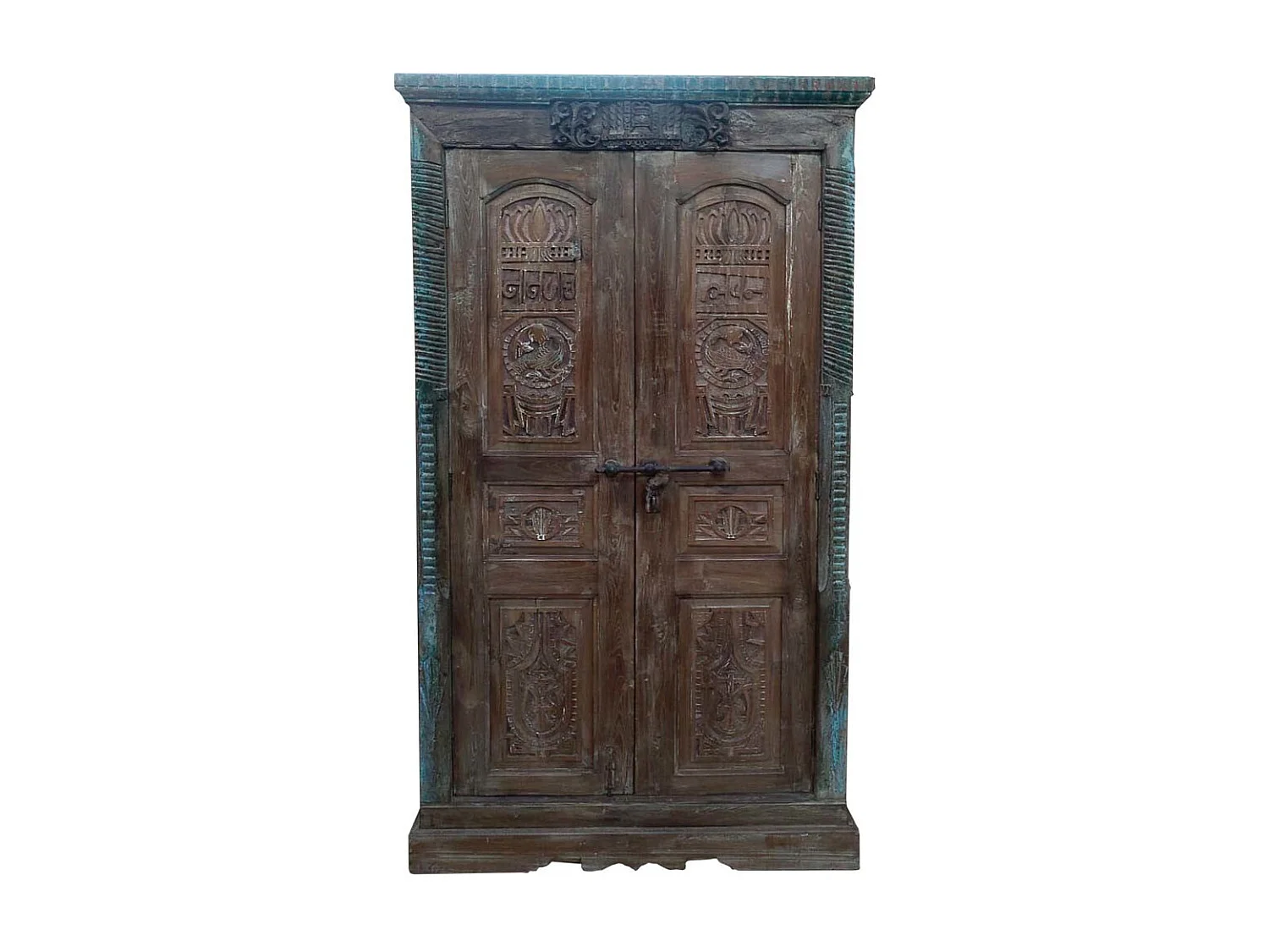 Brauner Holzschrank 121x45x220h cm