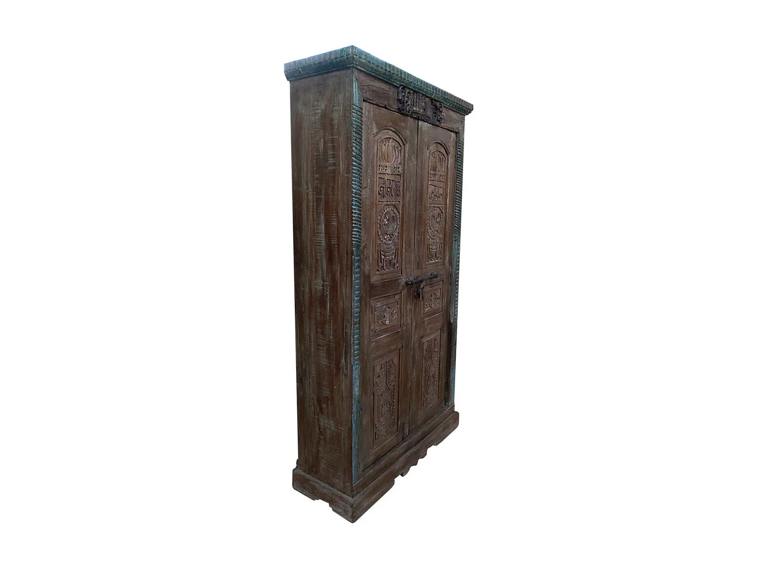 Armário de madeira marrom 121x45x220