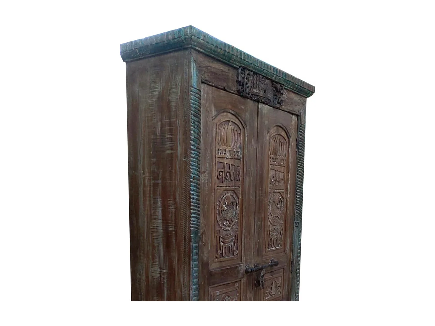 Armário de madeira marrom 121x45x220