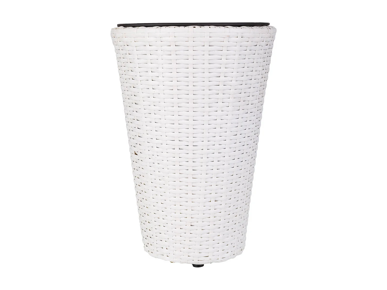 Vaso de flores em polirattan branco d28x40