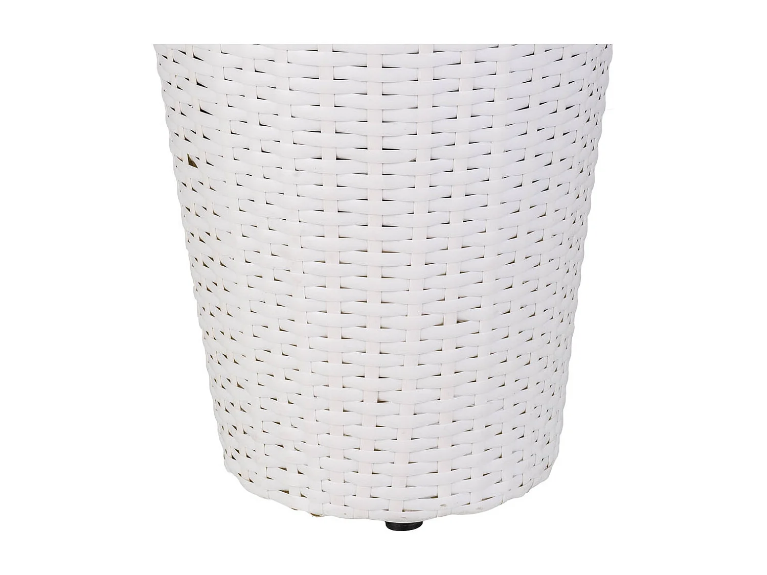 Vaso de flores em polirattan branco d28x40