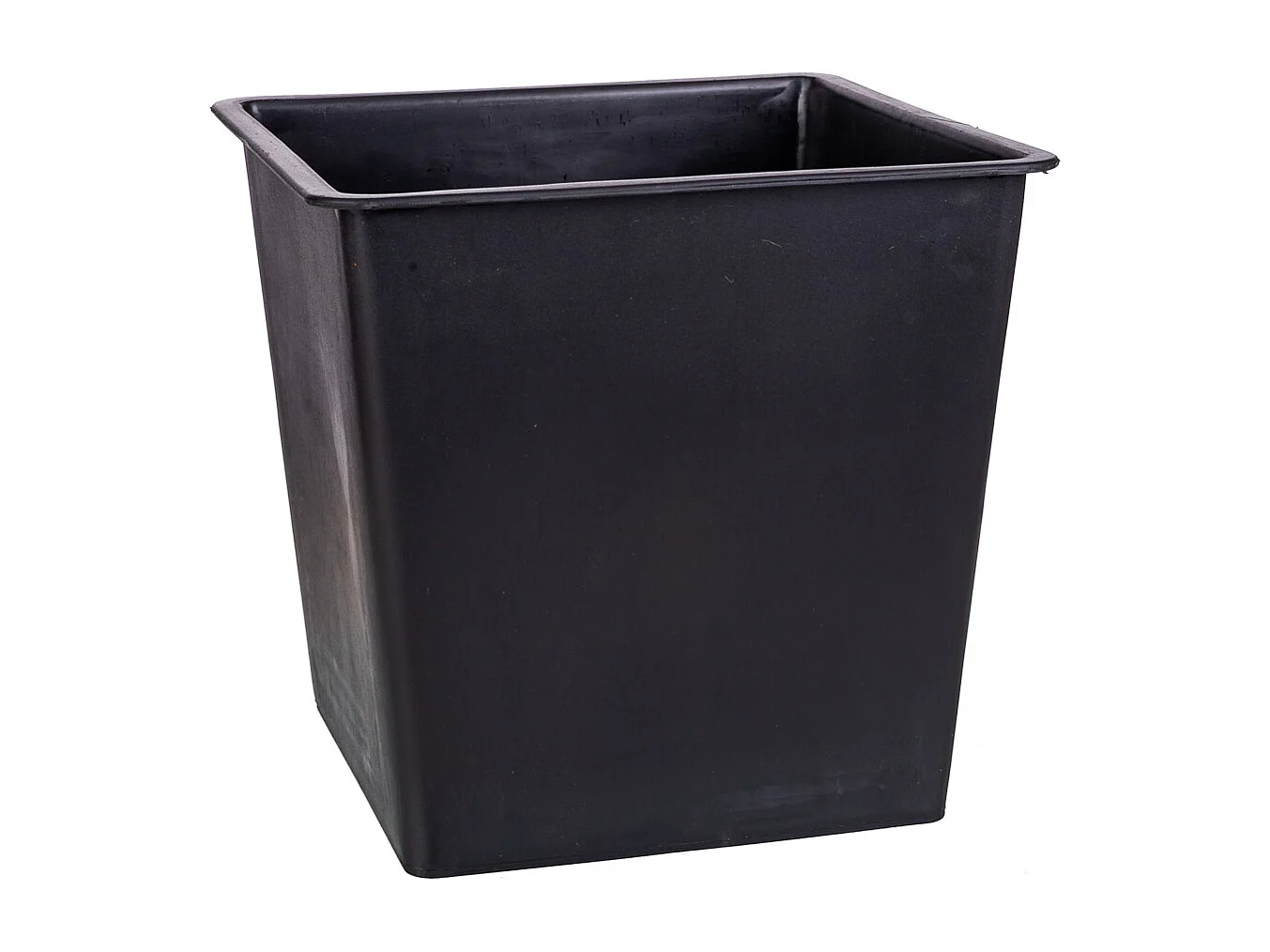 Macetero de poliratán marrón 28x28x40