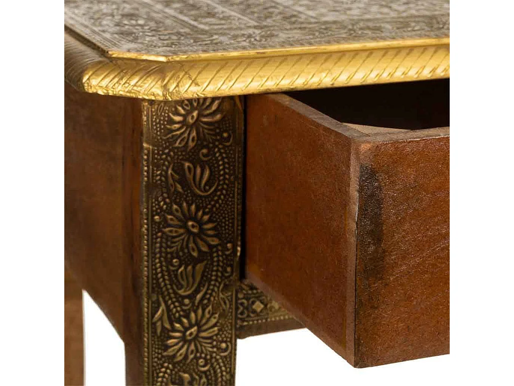 Nachttisch aus handgefertigtem Holz mit 1 Schublade 45x30x60h cm