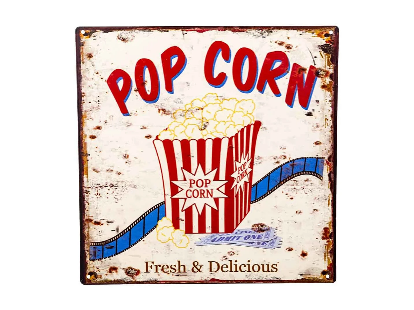 Weiße Metallplatte 30x30x0,6h cm