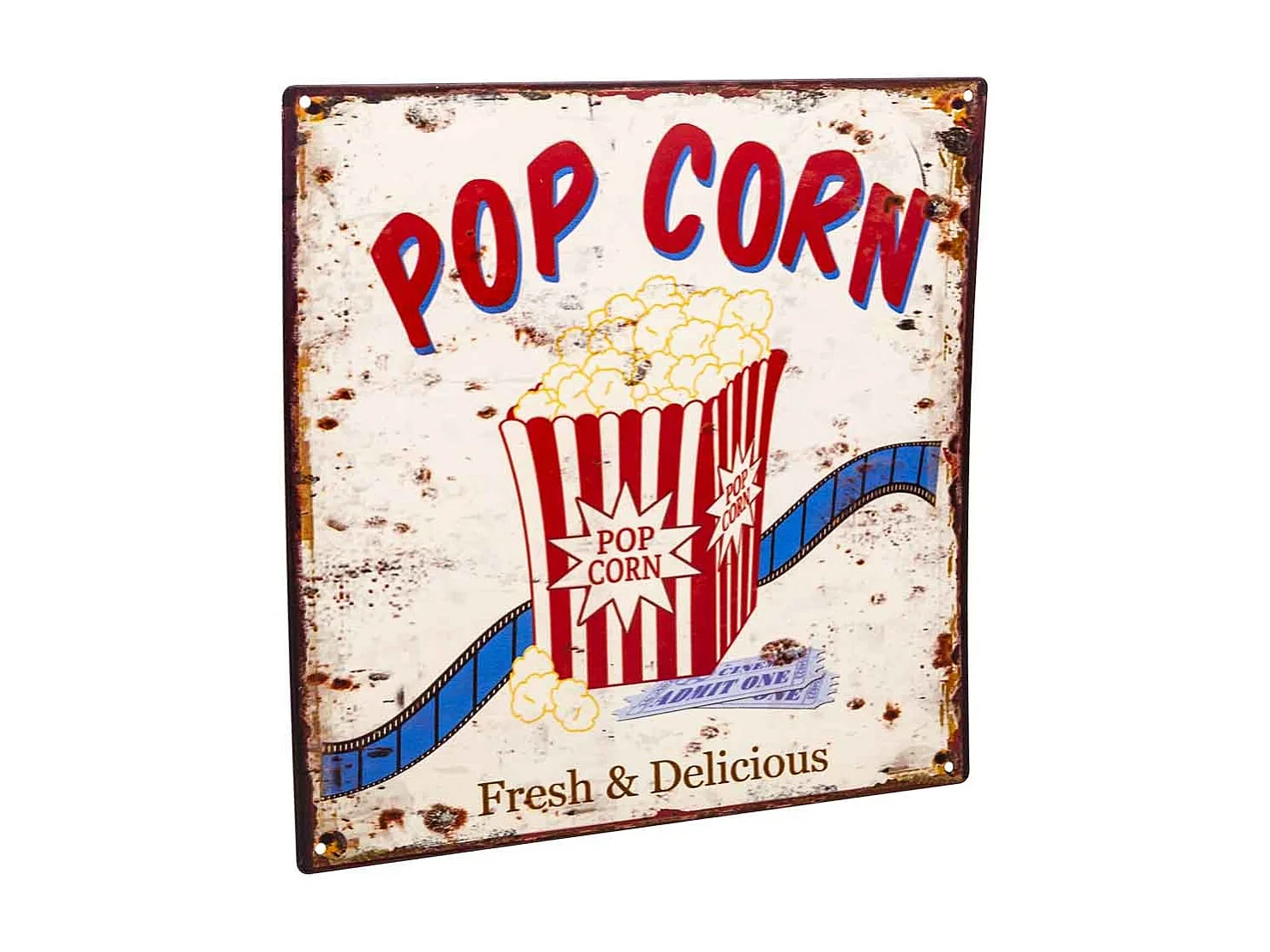 Placa de de metal blanca 30x30x0,6