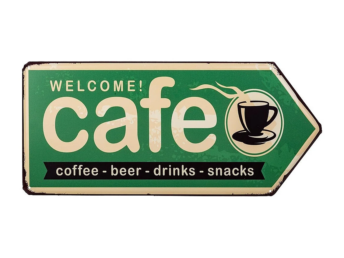 Placa de de metal verde 20x42x1