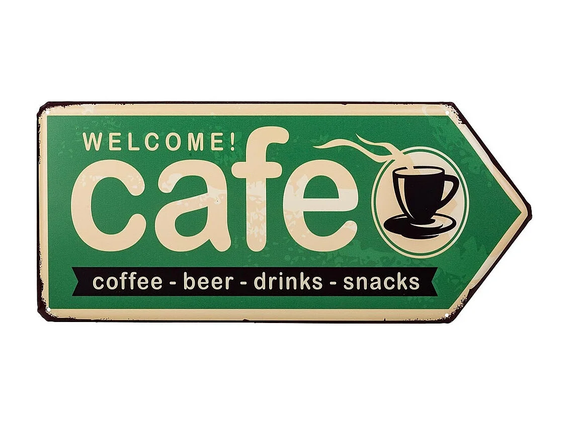 Placa de de metal verde 20x42x1
