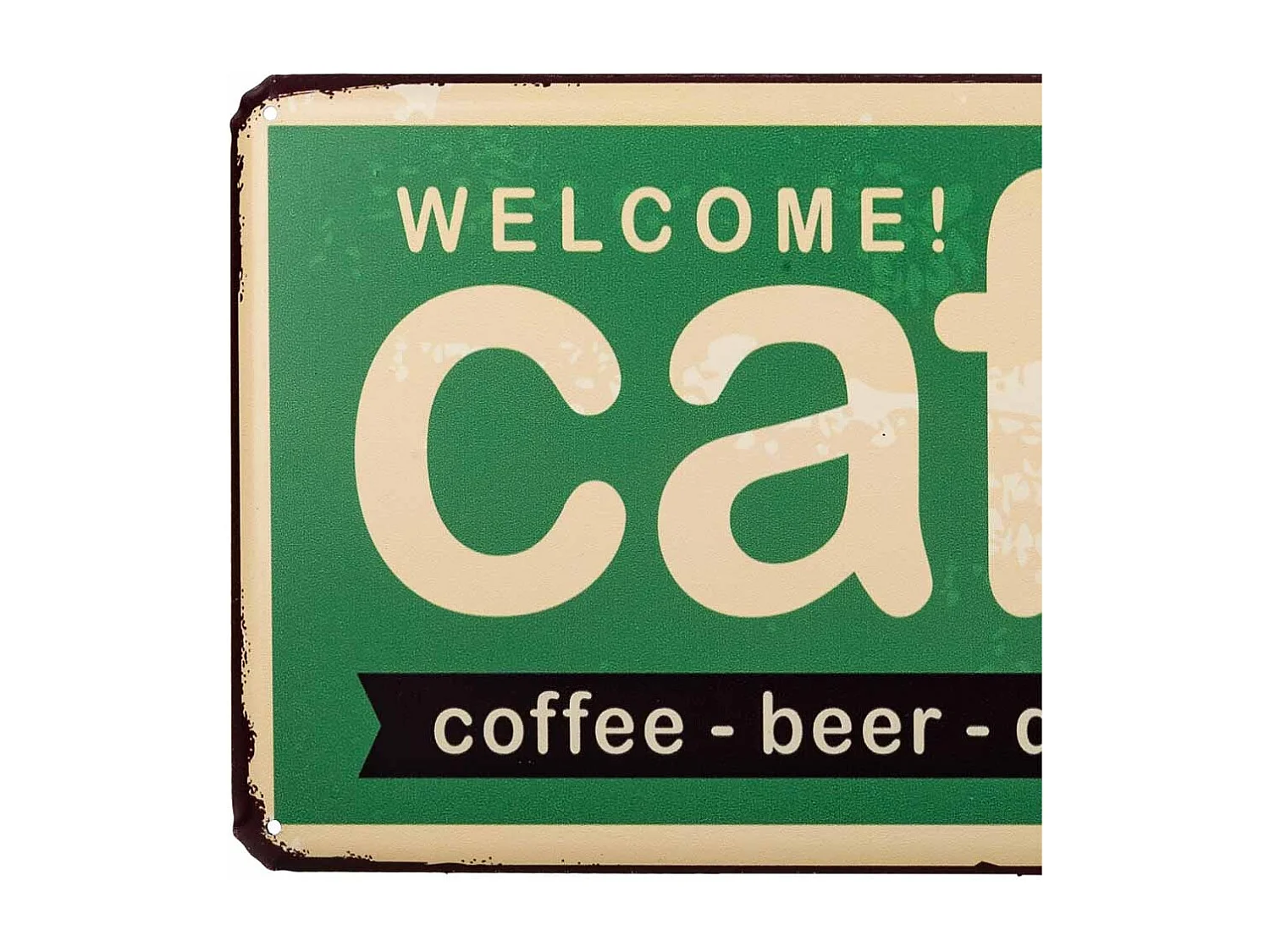Placa de de metal verde 20x42x1