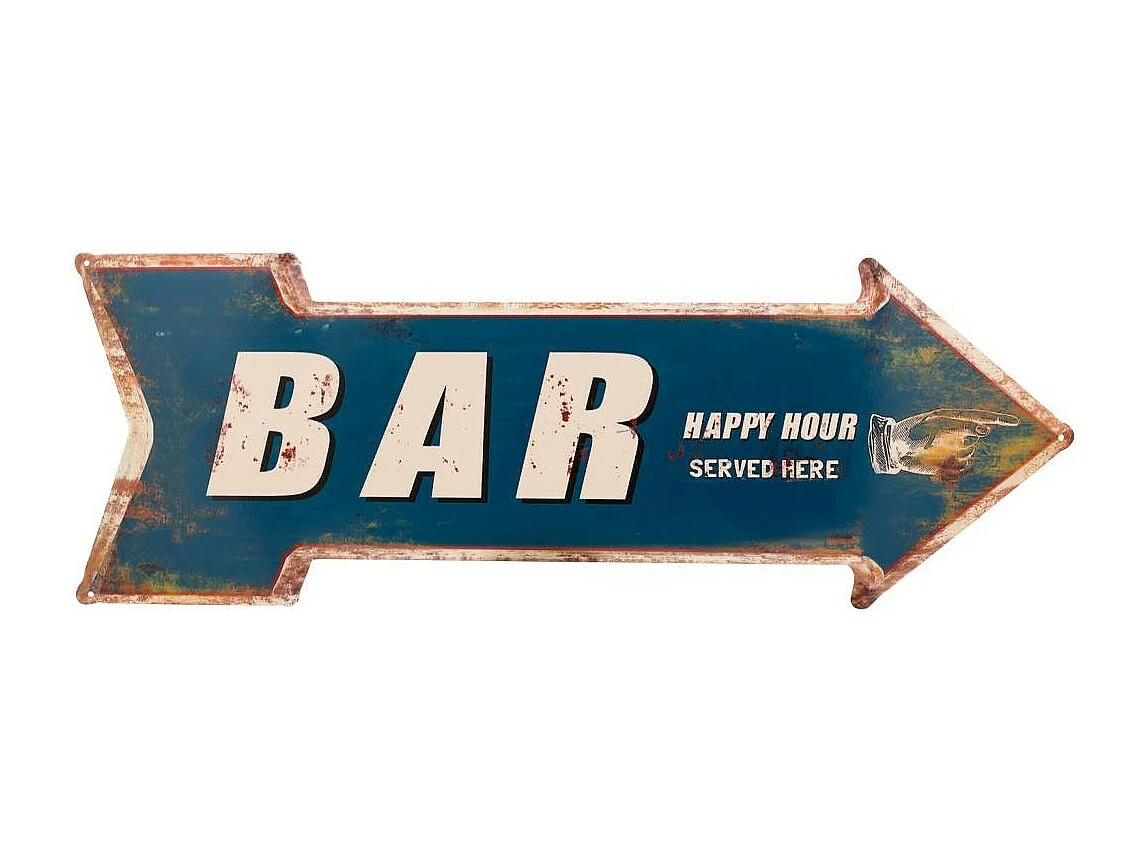 Placa decorativa metálica 70x25x1