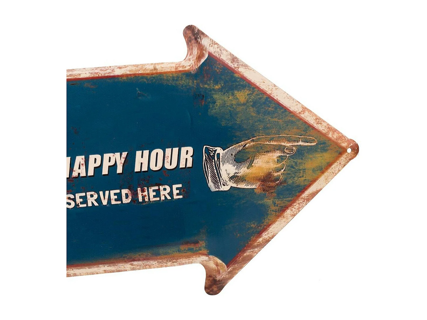 Placa decorativa metálica 70x25x1