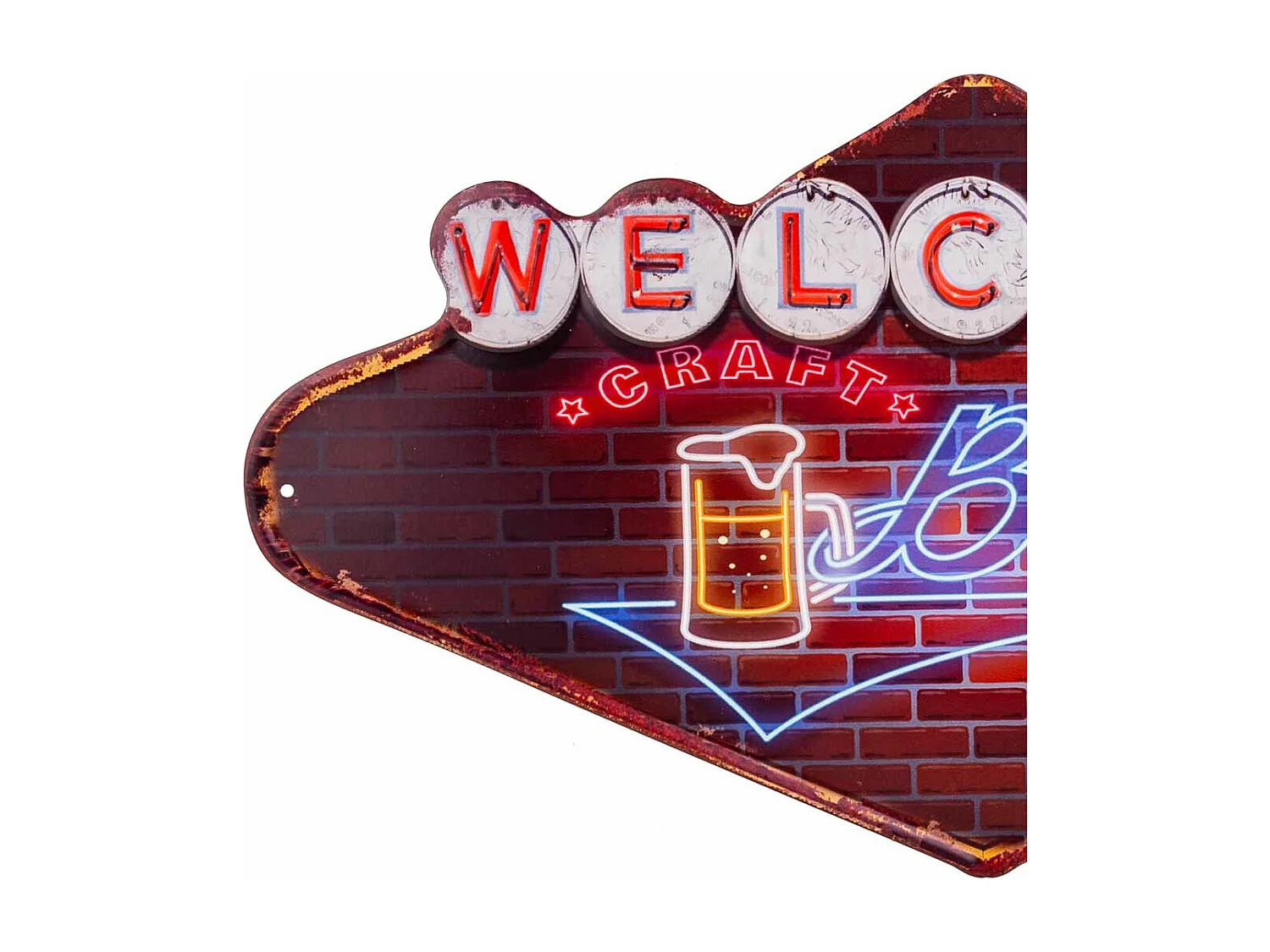 Braune Metallplatte 27x49x1h cm