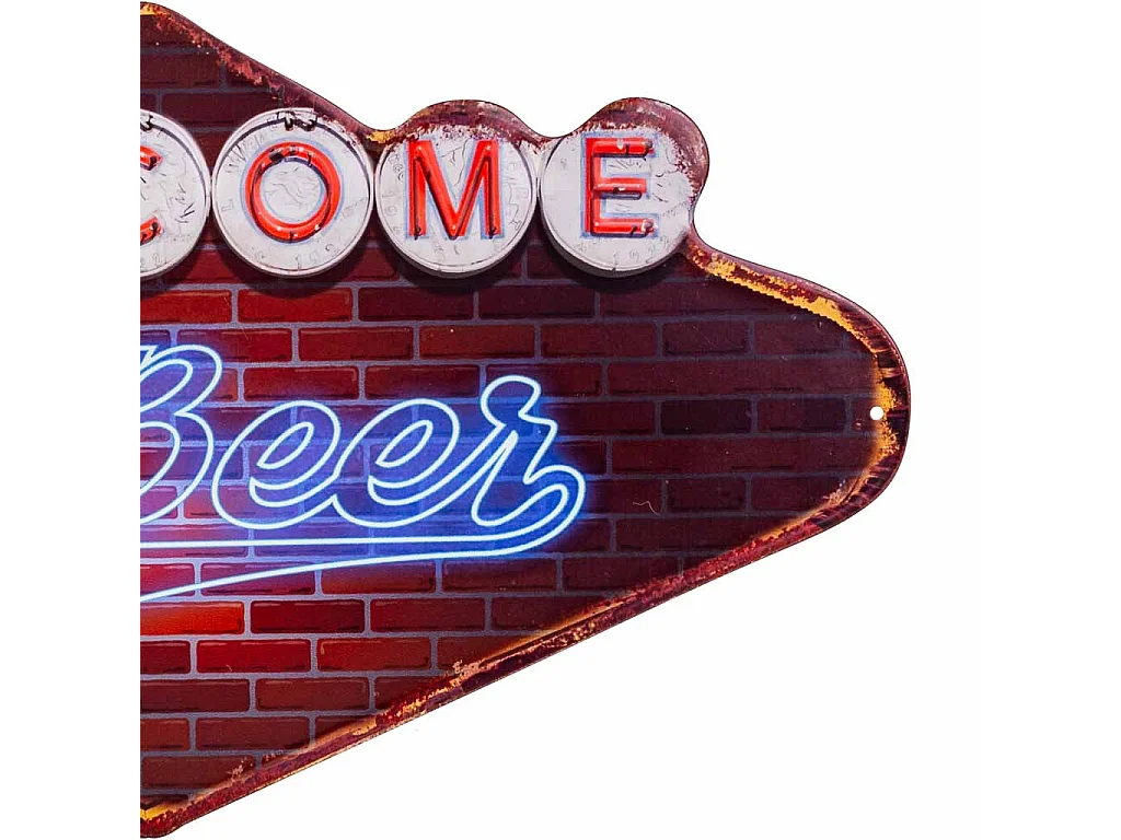 Braune Metallplatte 27x49x1h cm