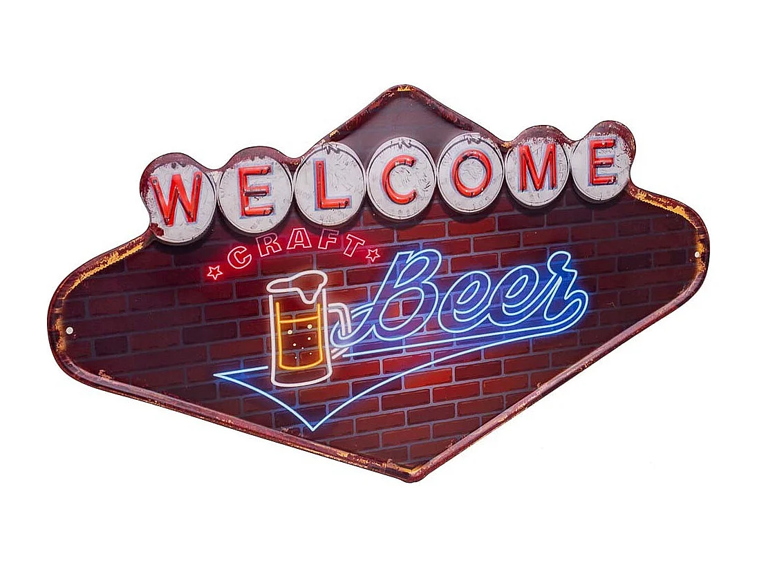 Placa de metal marrom 27x49x1