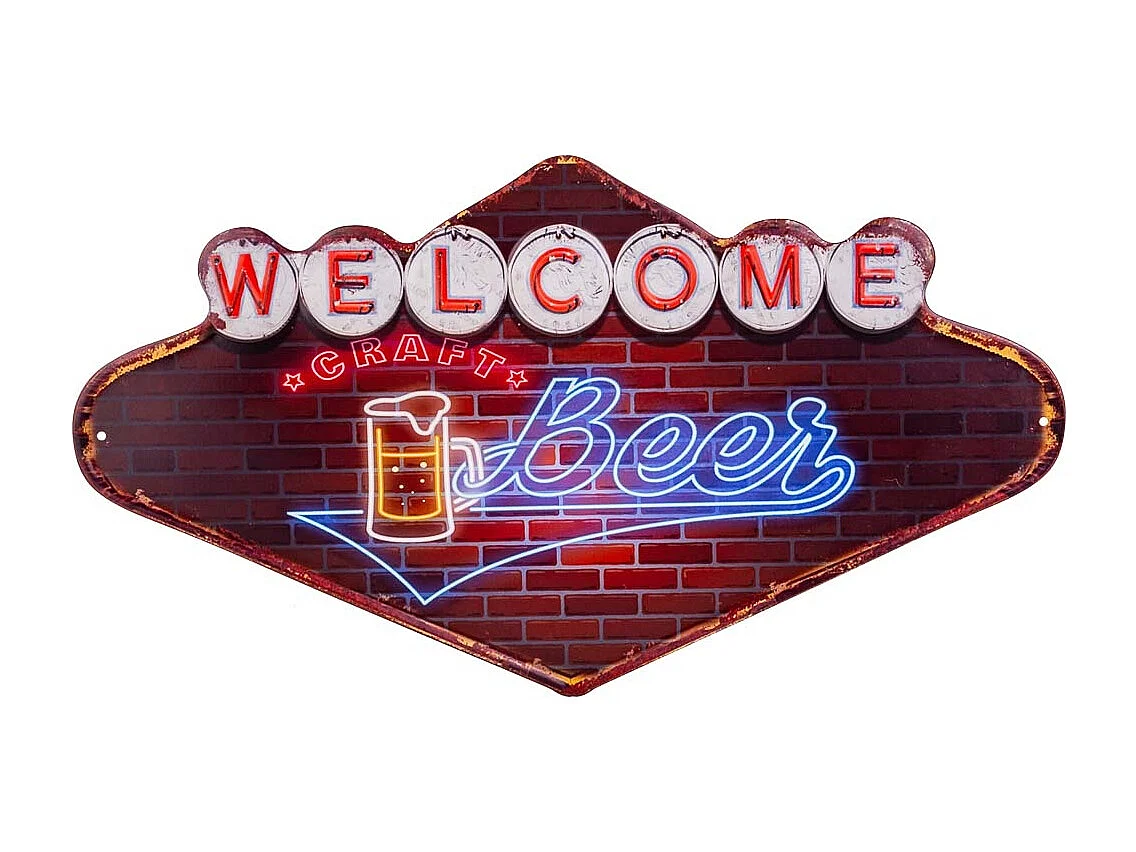 Placa de metal marrom 27x49x1