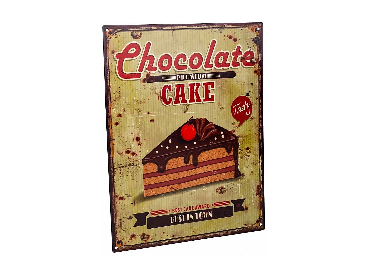 Placa de de metal amarilla 25x33x0,6