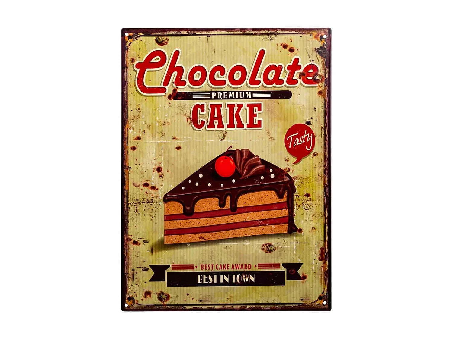 Placa de de metal amarilla 25x33x0,6