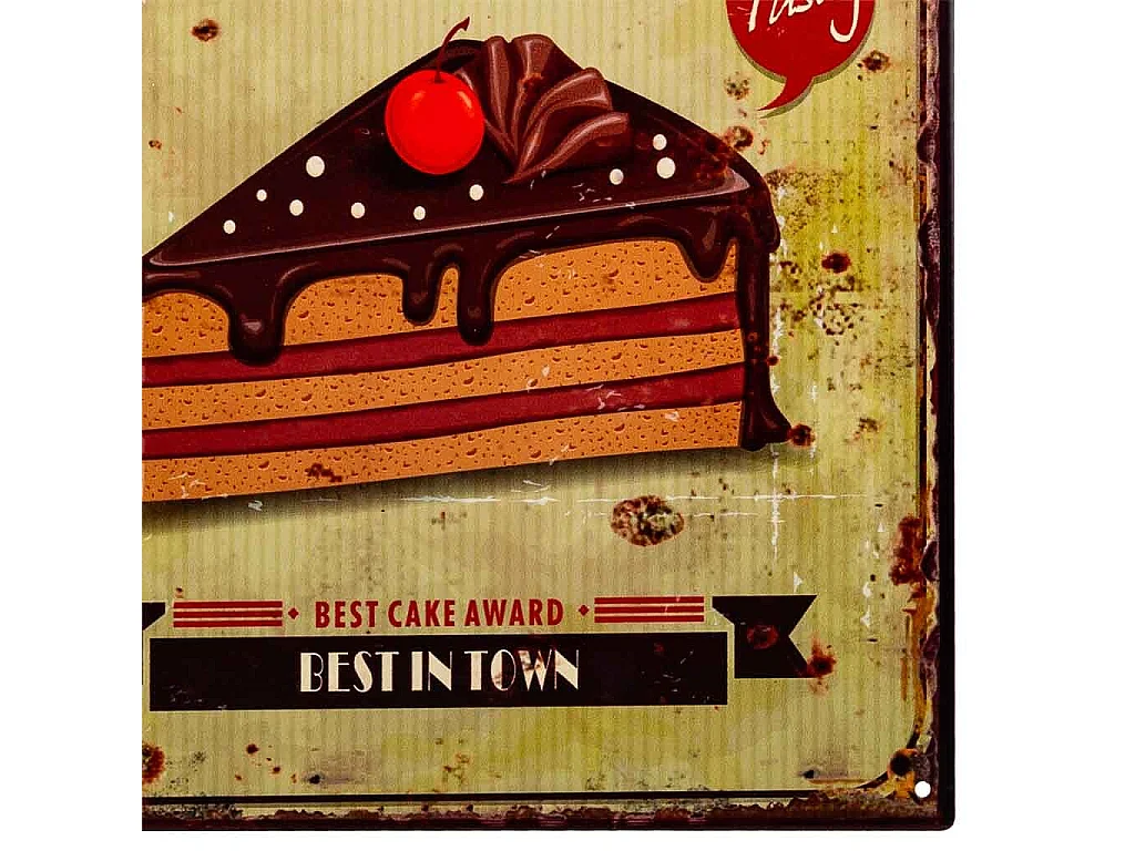 Placa de de metal amarilla 25x33x0,6