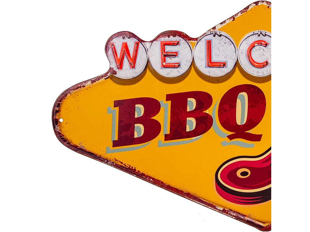 Gelbe Metallplatte 27x49x1h cm