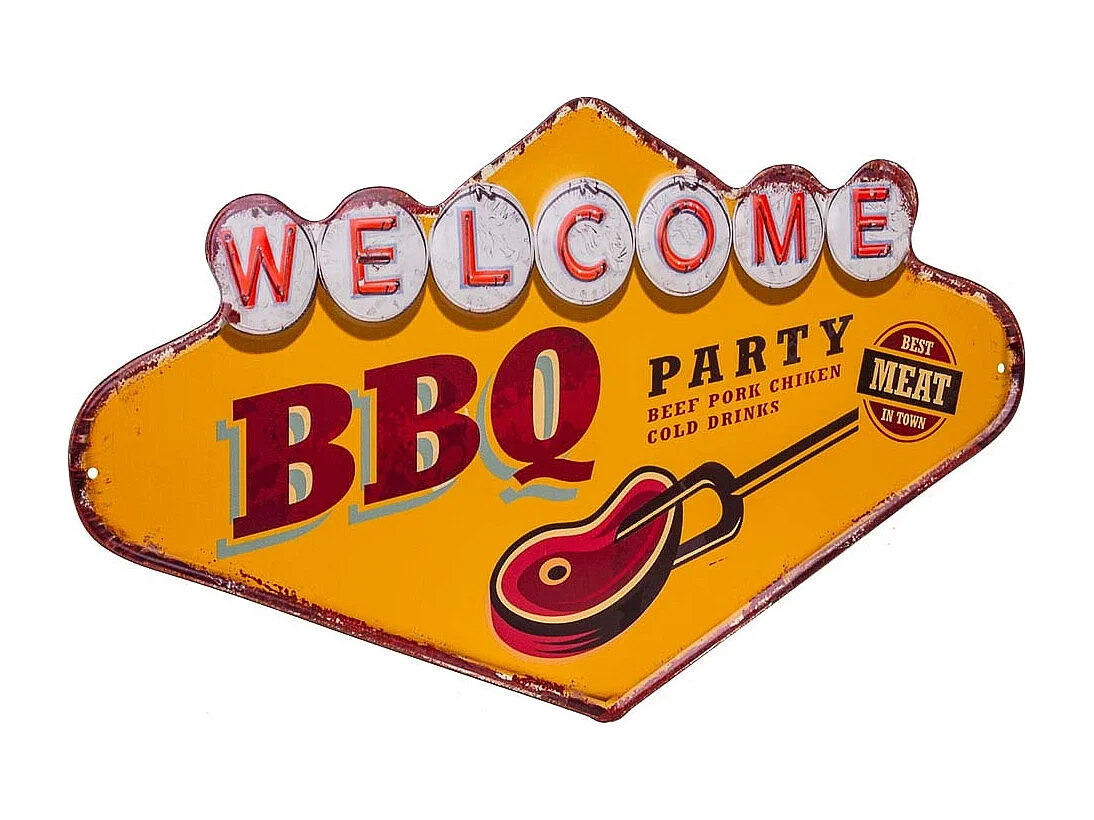 Gelbe Metallplatte 27x49x1h cm