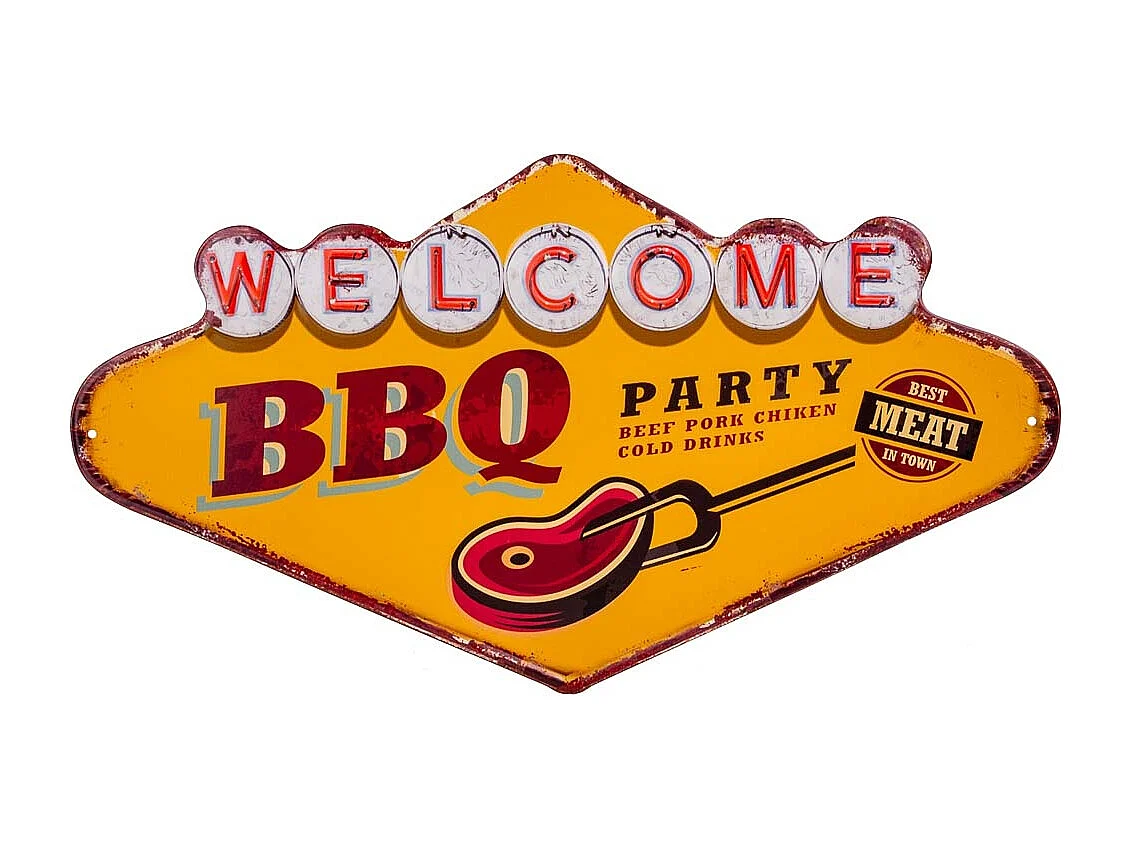 Gelbe Metallplatte 27x49x1h cm