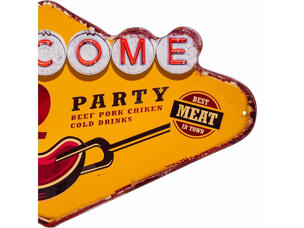 Gelbe Metallplatte 27x49x1h cm