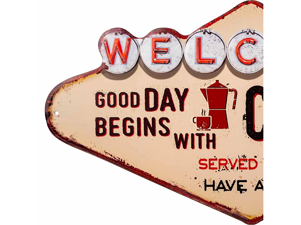 Cremefarbener Metallteller 27x49x1h cm