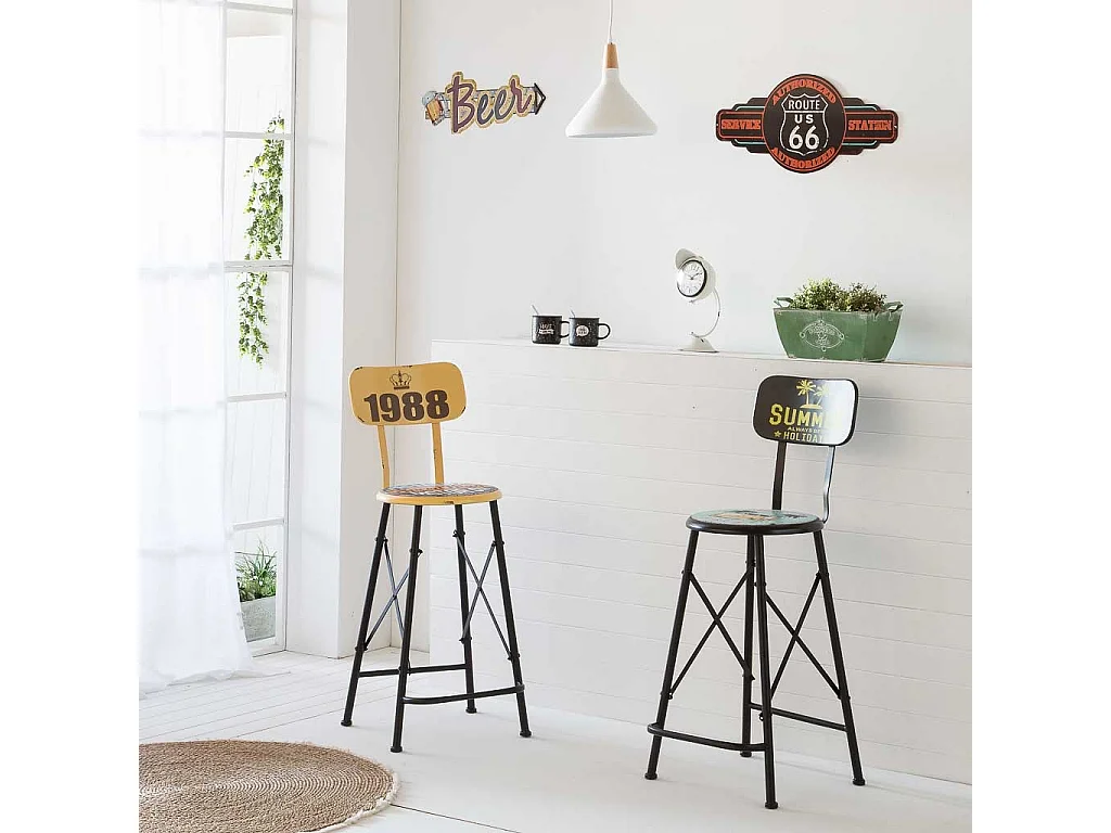 Wanddekorationsplatte aus Metall 20x50x1h cm