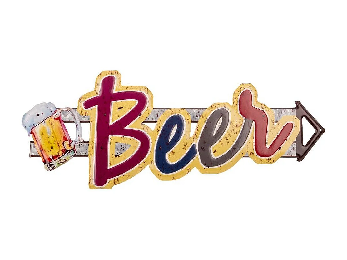 Wanddekorationsplatte aus Metall 20x50x1h cm