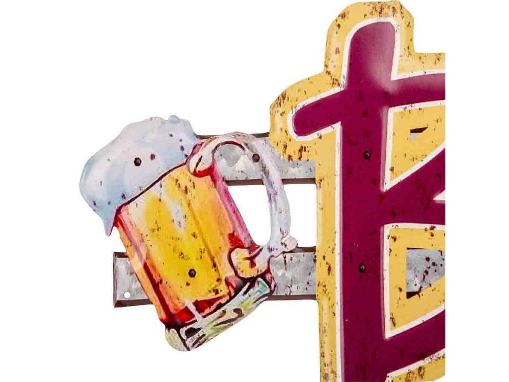 Wanddekorationsplatte aus Metall 20x50x1h cm