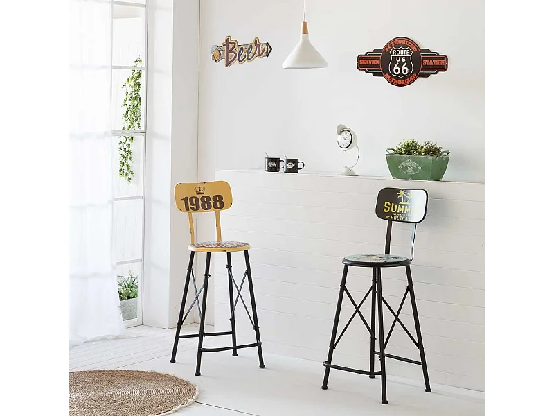 Placa de decoración de pared de metal 20x50x1