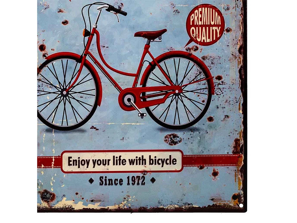 Blaue Metallplatte 25x33x0,6h cm