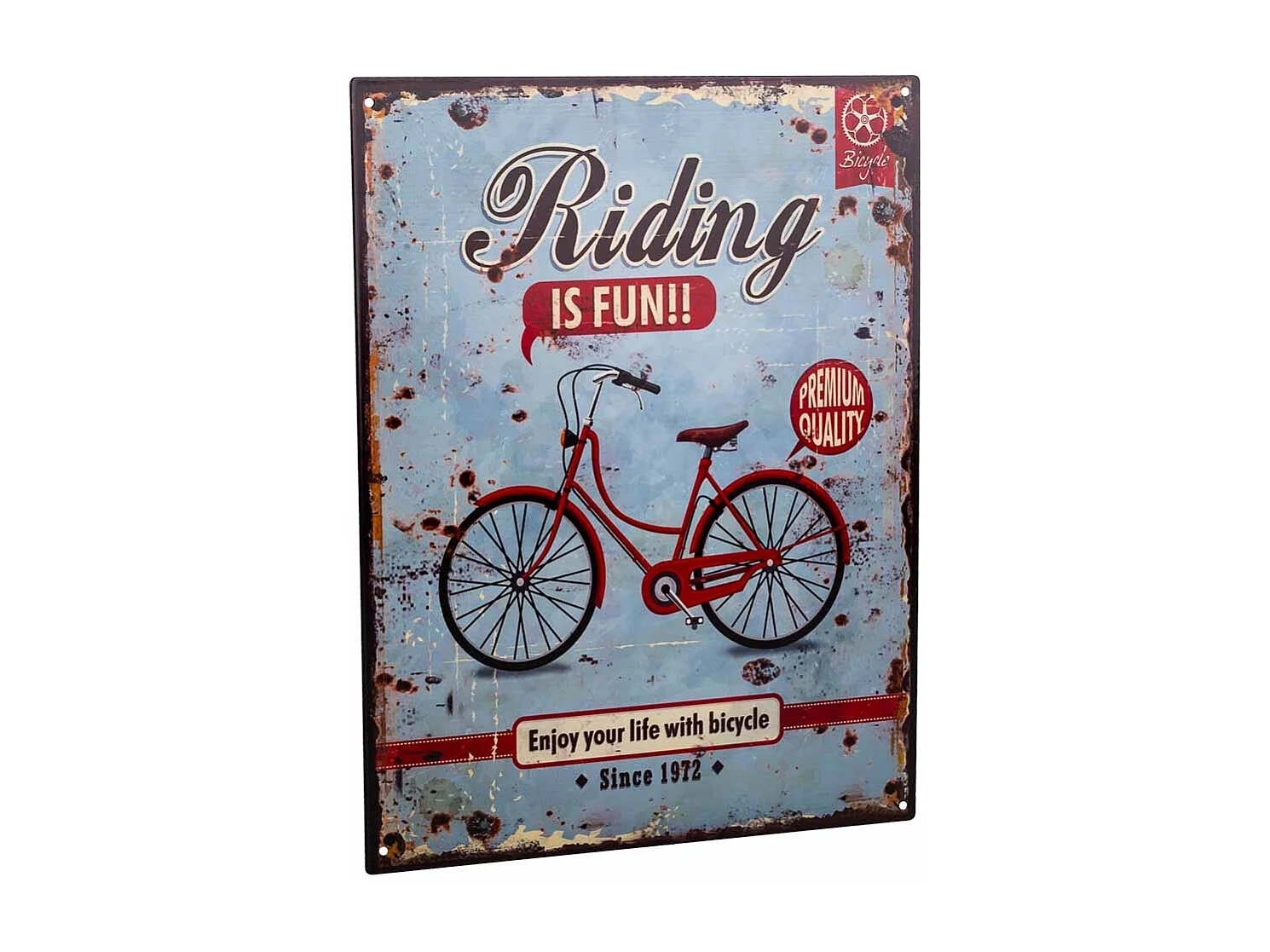 Placa metálica azul 25x33x0,6